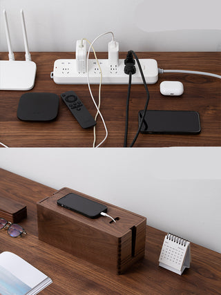 Solid Wood Desktop Extension Cord