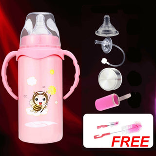 Baby stainless steel feeding bottle