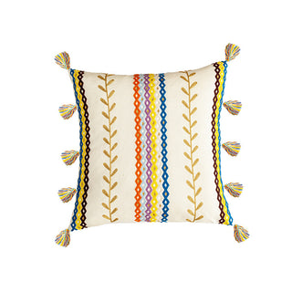 Moroccan Color Fringed Pillowcase